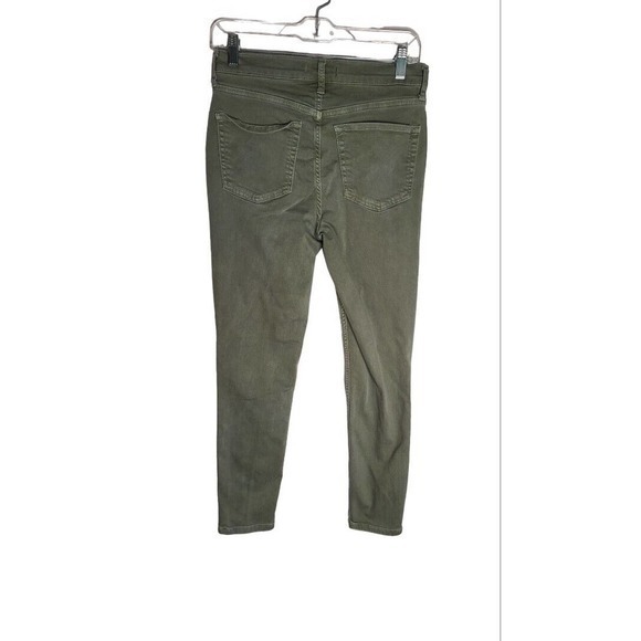 Free People Olive Skinny Jeans Knees‎ Distressed Size 8/29 - Picture 3 of 4